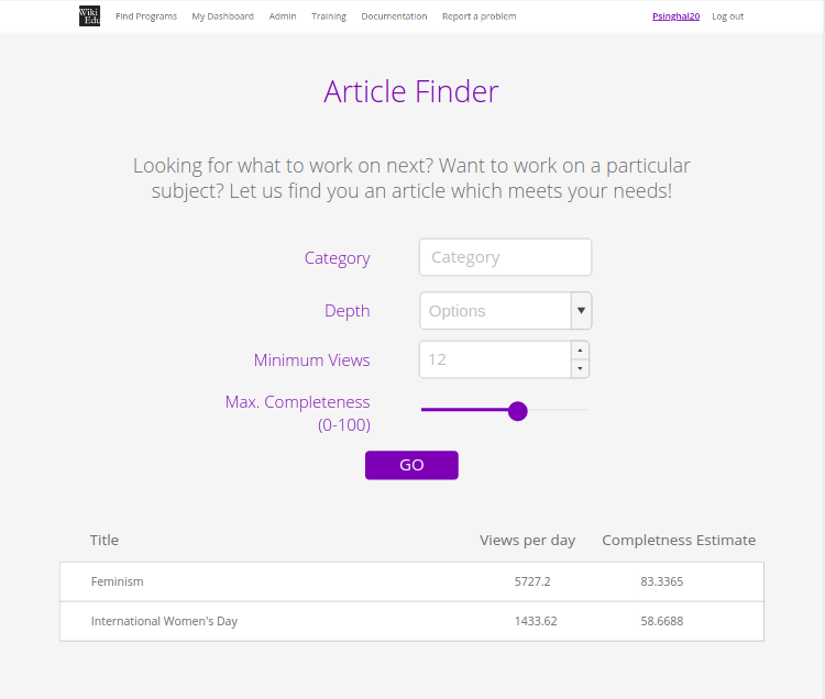 Article Finder Tool Protoype